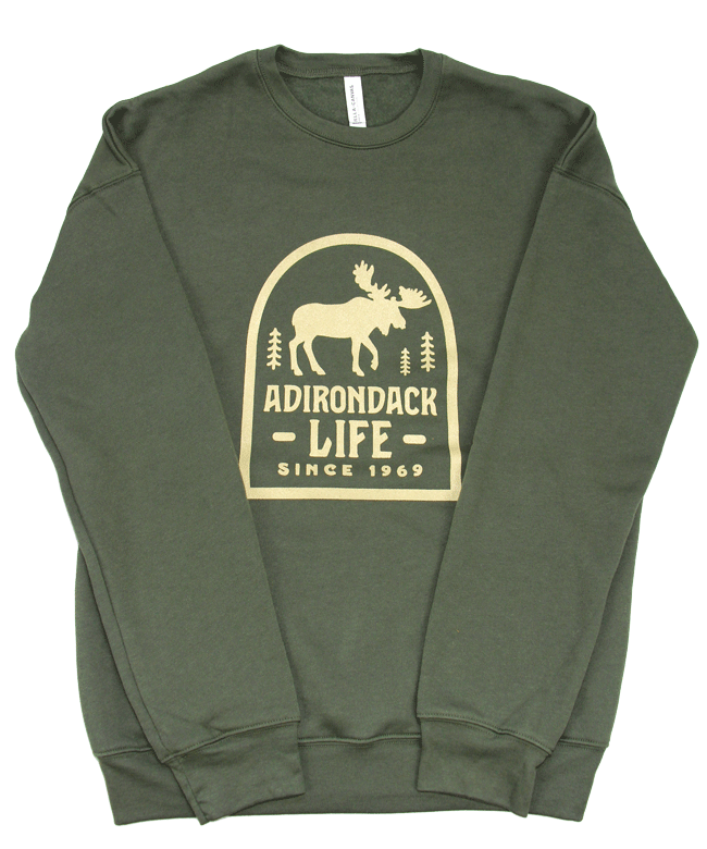 Moose Olive Sweatshirt