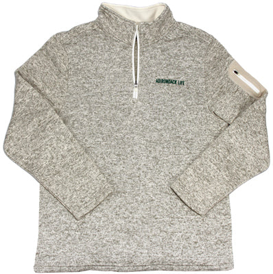 Men's Oatmeal Quarter Zip Sweater Fleece