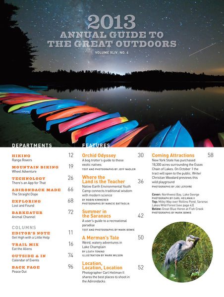 Adirondack Life Back Issue - Annual Guide 2013